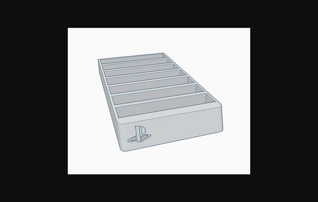 stazione gioco scheda memoria vassoio by l 39 oscurità scarica gratuito stl modello printables com 3d modelli gadget video giochi sony playstation1 portascheda playstation2 3d print model - Mito3D