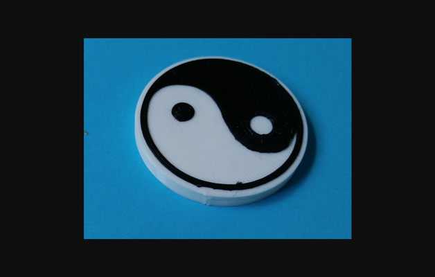 kühlschrank spielzeuge yin yang symbol by planetar download frei stl modell druckbares 3d modelle haushalt küche magnet kühlschrankmagnet 3d print model - Mito3D