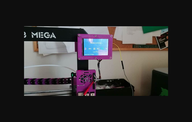 rpi 35 touchscreen case anycubic i3 mega by sandfrog download free stl model printablescom 3d models printers accessories raspberrypi lcd thingiverse lcdmount 3d print model - Mito3D