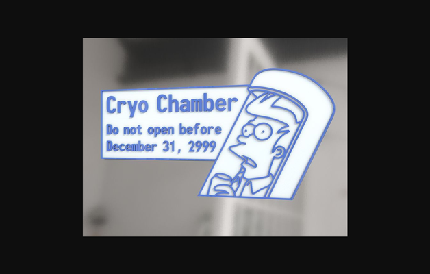 futurama cryo chamber fridge magnet by teufel download free stl model printablescom 3d models household kitchen fridgemagnet fry 3d print model - Mito3D