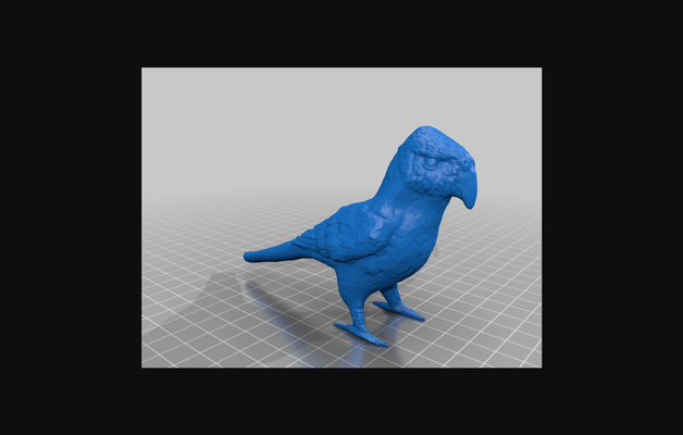 papagei zahl by dragonartist15 download frei stl modell druckbares 3d modelle welt scannt tiere vogel statue tier figur 3d print model - Mito3D