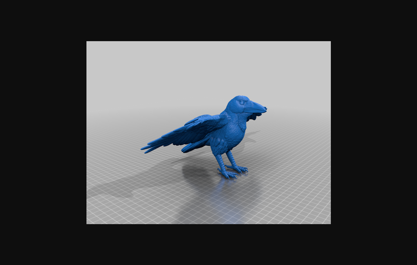 raven figurine by dragonartist15 download free stl model printablescom 3d models world & scans animals bird statue animal zbrush 3D print model - Mito3D