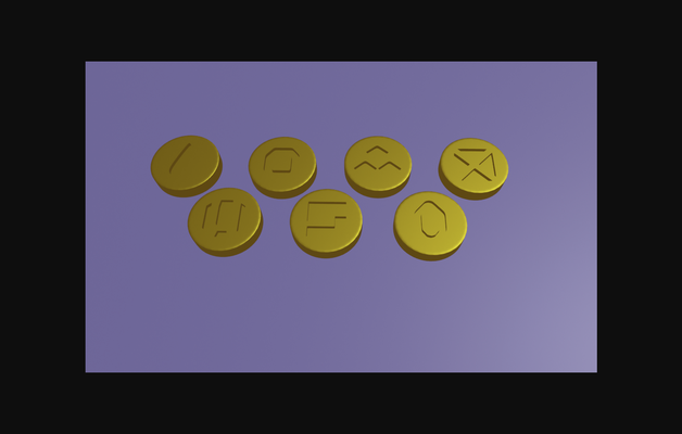 pokemon emerald battle frontier symbols by dragonartist15 download free stl model printablescom 3d models art & design 2d plates logos badge thingiverse gymbadges battlefrontier 3d print model - Mito3D