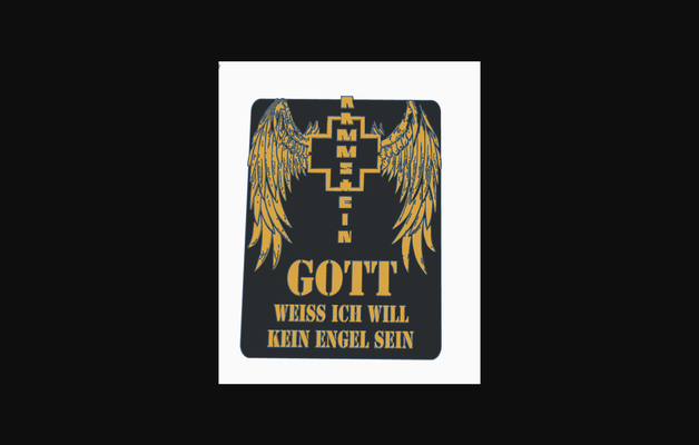 rammstein gott weiss ich kein engel by união baixar livre stl modelo printables 3d modelos arte projeto 2d pratos logotipos logotipo rammstein 3d print model - Mito3D