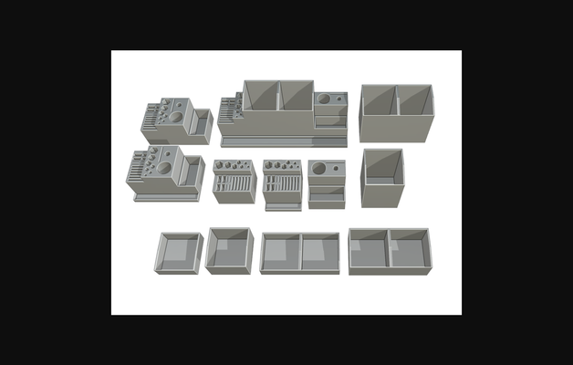 schreibtisch 3d drucker veranstalter by graufaux download frei stl modell druckbares modelle hobby macher deskorganizer behälter 3d print model - Mito3D