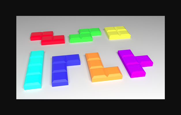 tetris thème frigo aimant ensemble by vector3dart télécharger libre stl modèle imprimables com 3d modèles ménage cuisine jeu jeu rétro retrogaming 3d print model - Mito3D