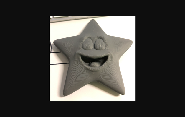 cartoon starfish by ephdisc download free stl model printablescom 3d models world & scans animals happy thingiverse 3d print model - Mito3D