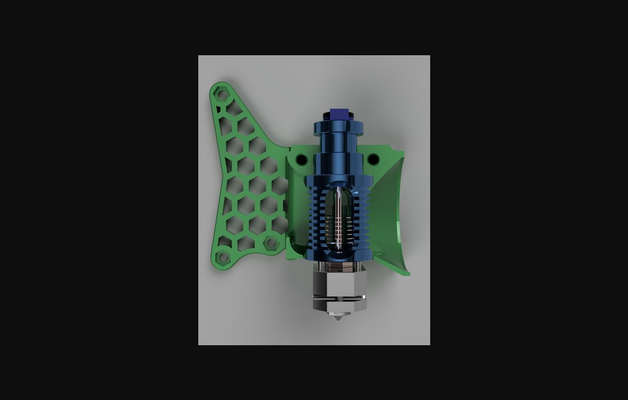 delta-p v2-r2 rigid dragon adapter by squasherjoe download free stl model printablescom 3d models printers printer parts & upgrades extruder hotend delta fan 3d print model - Mito3D