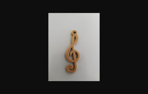 treble clef keyring by z3dart&tech download free stl model printablescom 3d models gadgets gadget trebleclef 3d print model - Mito3D