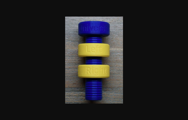 universal bolt by gilles buildmaster download free stl model printablescom 3d models learning engineering thingiverse lefthandedthreads doublethreadedscrew righthandedthreads 3d print model - Mito3D