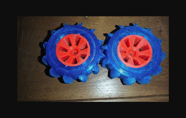 traxxas rustler water sand wheels by wfvn download free stl model printablescom 3d models hobby & makers rc robotics 3d print model - Mito3D