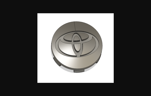 toyota logo centre cap by jura download free stl model printablescom 3d models hobby & makers automotive 3d print model - Mito3D