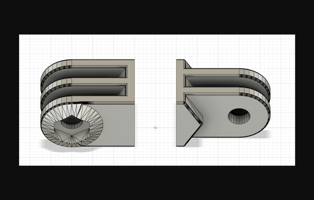 gopro mount template by sable147 download free stl model printablescom 3d models gadgets photo & video gopromount 3d print model - Mito3D