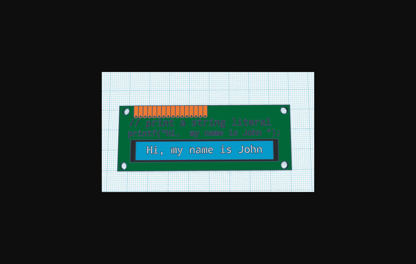 imprimirf by broma creativo descargar gratis stl modelo imprimibles com 3d modelos pasatiempo hacedores electrónica insignia identificación concurso lcd16x2 i2c 3D print model - Mito3D