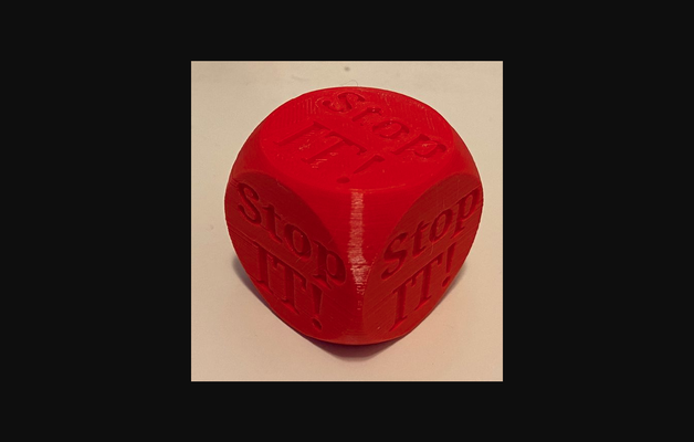 therapy dice stop it by markuofu download free stl model printablescom 3d models toys & games funny bob joke 3d print model - Mito3D