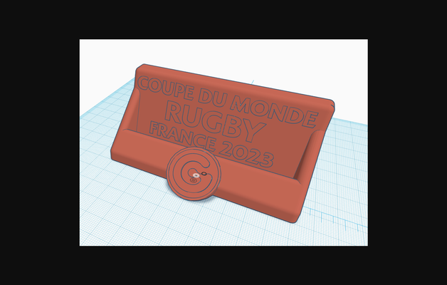 porte cartes visite cupé du monde rugby 2023 by gc 3d descargar gratis stl modelo imprimibles com modelos impresoras accesorios soporte tarjeta negocio 3d print model - Mito3D