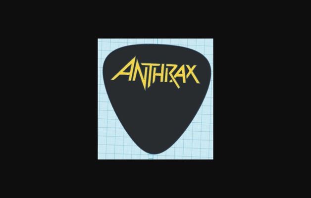 anthrax jumbo pick by that1awesomeguy download free stl model printablescom 3d models hobby & makers music 3d print model - Mito3D