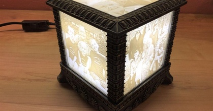 gothic lithophane light 3d printing world download free stl model printablescom models household decor lamp lantern lithopane 3d print model - Mito3D