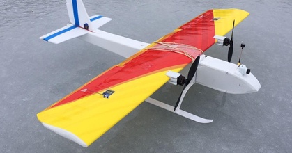 moteur monter skis carton mousse rc avion double soutenir sport millergren Télécharger libre stl modèle imprimablescom 3d modèles loisir fabricants robotique DIY 3d print model - Mito3D