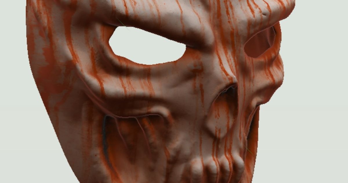 Dämon Maske Konzept mk1 jace1969 download frei stl Modell Printablescom 3d Modelle Kostüme Zubehör Masken 3D print model - Mito3D