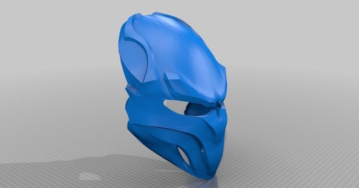 predador mascarar revisão 1 jace1969 baixar livre stl modelo printablescom 3d modelos fantasias acessórios máscaras capacete 3D print model - Mito3D