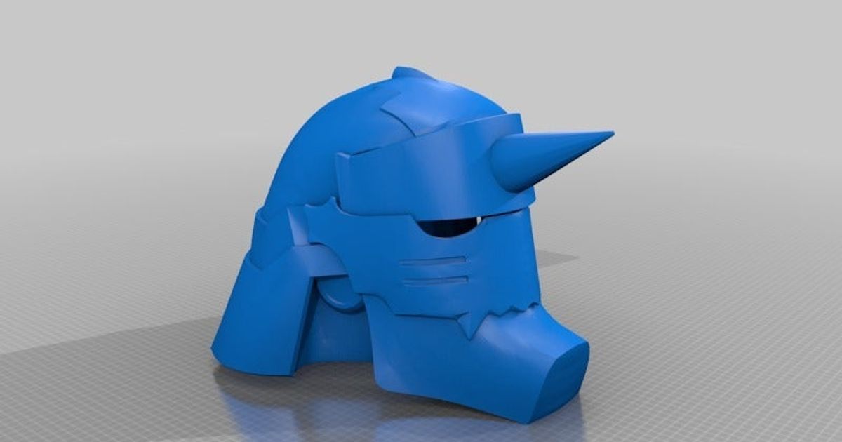 Alphonse elric casque jace1969 Télécharger libre stl modèle imprimablescom 3d modèles costumes accessoires masques masque 3D print model - Mito3D