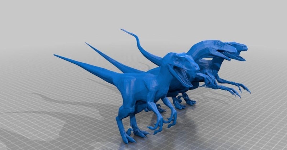 velociraptor jace1969 download free stl model printablescom 3d models art & design sculptures 3D print model - Mito3D