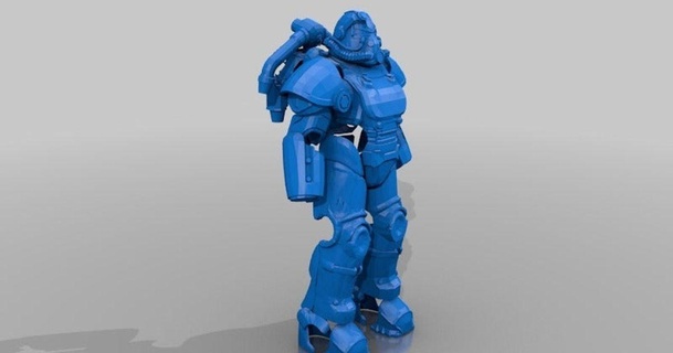 fallout 4 t-51 body armour 64 foot - 193cms tall jace1969 download free stl model printablescom 3d models costumes & accessories cosplay general armor 3d print model - Mito3D