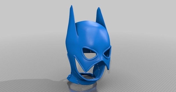 bat girl cowl mask jace1969 download free stl model printablescom 3d models costumes & accessories masks batman 3d print model - Mito3D