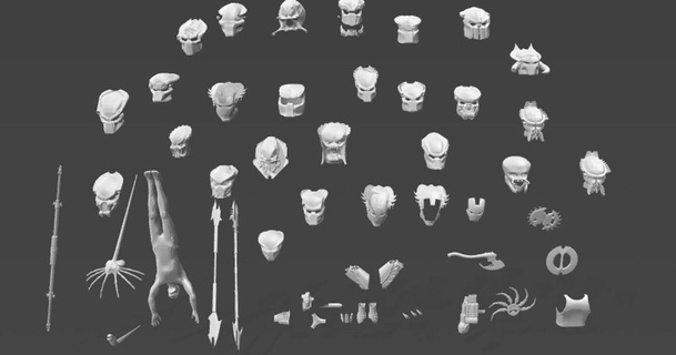 depredador cabezas cascos extras escoger favorito jace1969 descargar gratis stl modelo imprimiblescom 3d modelos Arte diseño esculturas cabeza esculpir 3d print model - Mito3D