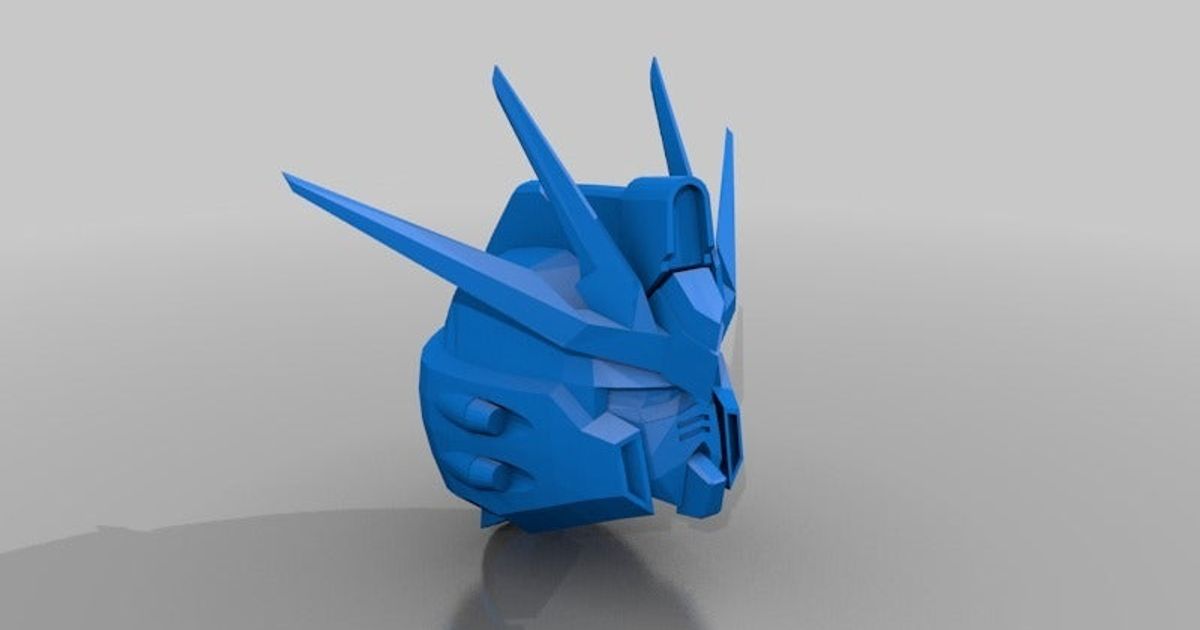 gundam Construir greve vestível capacete jace1969 baixar livre stl modelo printablescom 3d modelos fantasias acessórios máscaras mascarar 3D print model - Mito3D