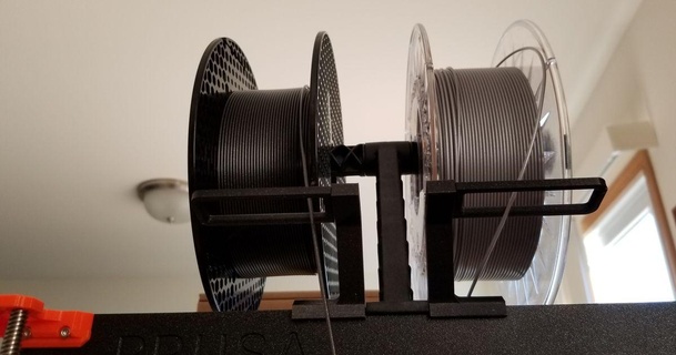 prusa filament guide - dual spool holder nilok download free stl model printablescom 3d models printers upgrades filamentguide 3d print model - Mito3D