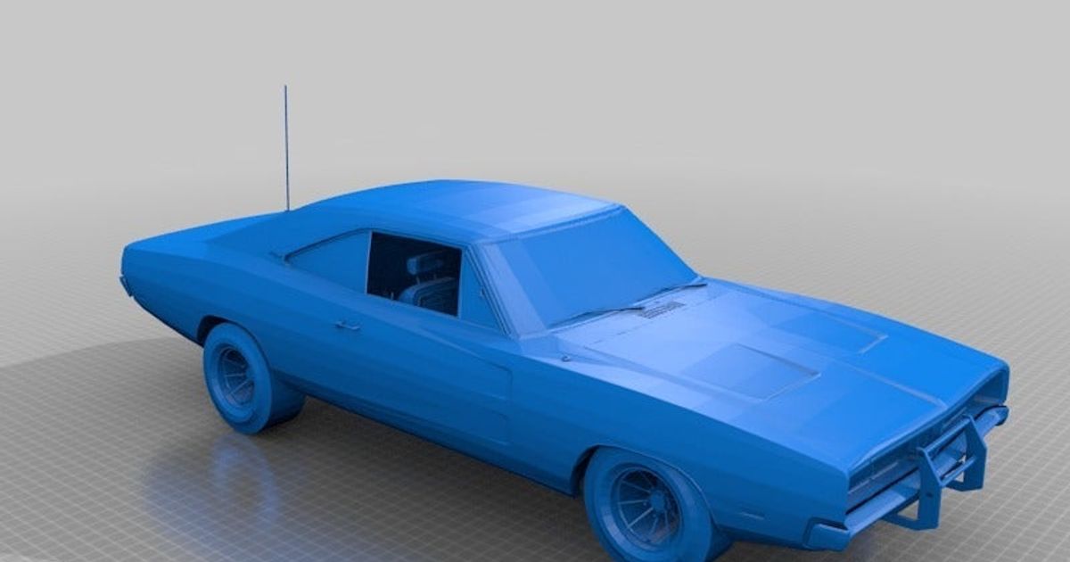 general lee dodge charger 1969 jace1969 download free stl model printablescom 3d models toys & games vehicles 3D print model - Mito3D