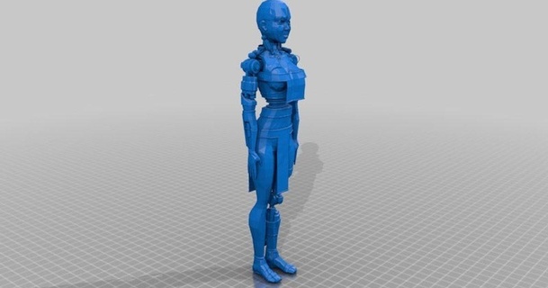 robot chick jace1969 download free stl model printablescom 3d models toys & games action figures statues 3d print model - Mito3D