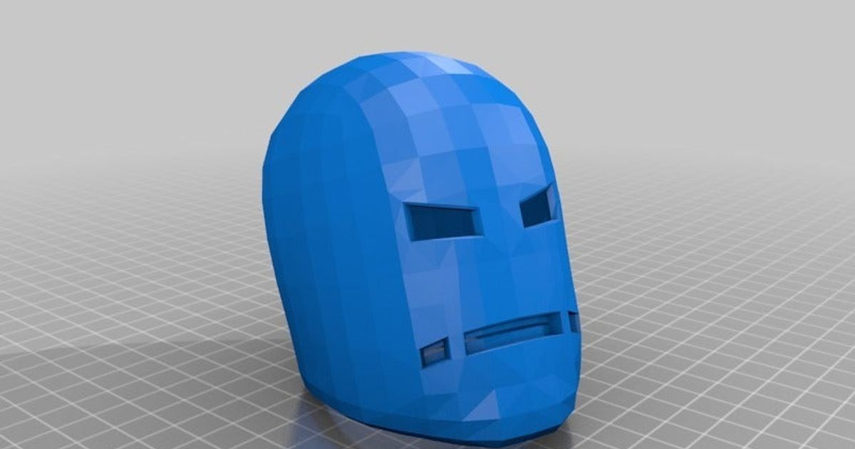 westler Ironman 1 Helm jace1969 download frei stl Modell Printablescom 3d Modelle Kostüme Zubehör Masken Rüstung Eisen 3D print model - Mito3D