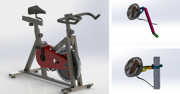 spinning bike fan mount pouou download free stl model printablescom 3d models sports & outdoor indoor erg indoorbiking 3d print model - Mito3D