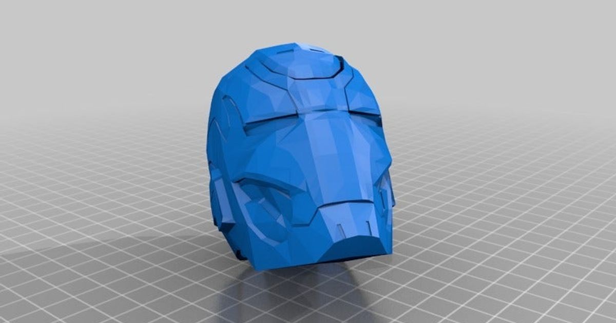 ferro homem mk xiv capacete jace1969 baixar livre stl modelo printablescom 3d modelos fantasias acessórios máscaras Ferro mascarar 3D print model - Mito3D