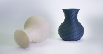 vase twisted pattern dominik sa download free stl model printablescom 3d models household decor custom rotated 3d print model - Mito3D