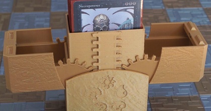 ccg geared card box v2 magnetic latch martin au download free stl model printablescom 3d models toys & games cards magicthegathering storage collectible 3d print model - Mito3D