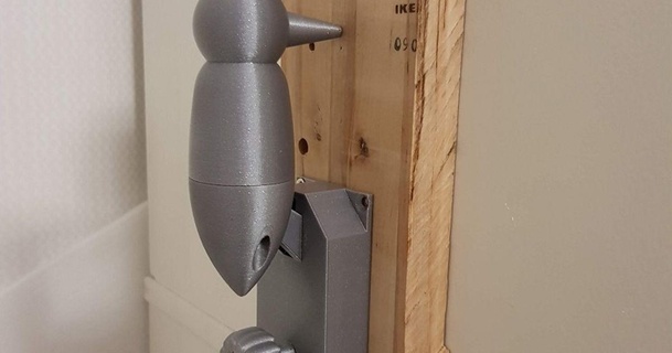 woodpecker door knocker harald andersson download free stl model printablescom 3d models toys & games doorknocker 3d print model - Mito3D