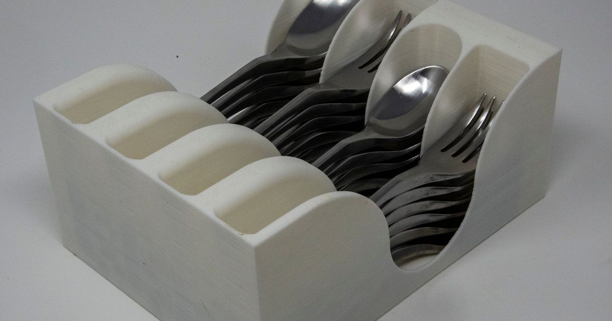 personalizzato argenteria vassoio redfrez Scarica gratuito stl modello printablescom 3d Modelli domestico cucina Organizzatore cassetto posate Conservazione 3D print model - Mito3D