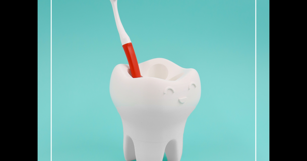 kawaii toothbrush holder download free stl model printablescom 3d models household bathroom kawai teeth tooth 3d print model - Mito3D
