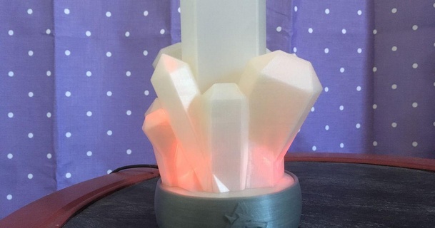 kristal gece lambası Ejderha dağ tasarım indir Bedava stl model printablescom 3d modeller ev halkı yatak odası adafruit pro biblo Manyetik anahtar 3d print model - Mito3D