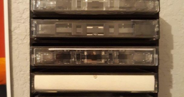 cassette tape shelf holds 5 svechinskaya download free stl model printablescom 3d models gadgets audio holder modular 3d print model - Mito3D