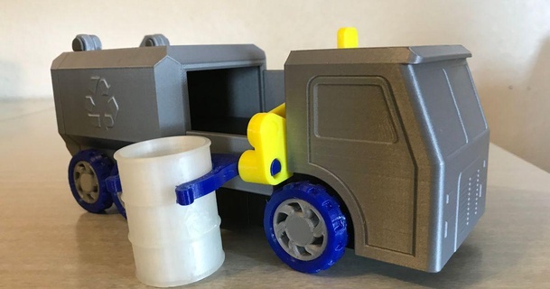 recycling truck dragon mountain design download free stl model printablescom 3d models toys & games vehicles flexiblefilament toy vehicle 3d print model - Mito3D
