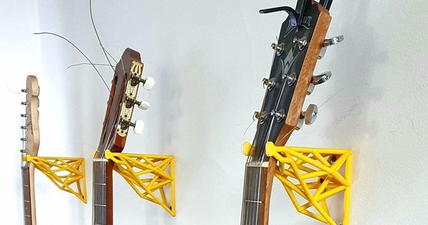 violão suporte normal Largo parede monte melão baixar livre stl modelo printablescom 3d modelos passatempo fabricantes música guitarra elétrica porta 3d print model - Mito3D