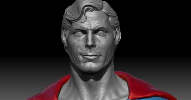 Superman buste js studio Télécharger libre stl modèle imprimablescom 3d modèles art conception sculptures dc sculpture 3d print model - Mito3D