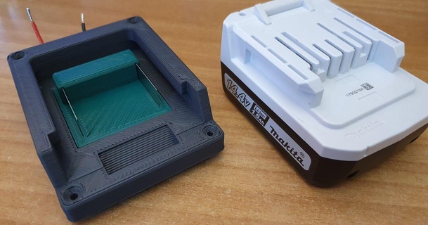 Makita 144v pil adaptör Stratos Vasilalar indir Bedava stl model printablescom 3d modeller hobi yapımcılar araçlar adaptörü batarya tutucu pilmakita yuvası 3d print model - Mito3D