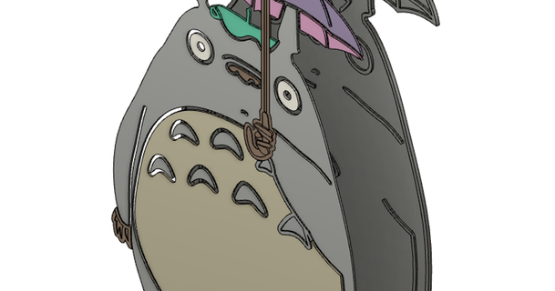Totoro Soleil receveur aïe nowt Télécharger libre stl modèle imprimablescom 3d modèles art conception dessins anime studio Ghibli capteur soleil 3d print model - Mito3D