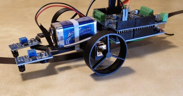 nanofriedrich experimental robot empujador caja descargar gratis stl modelo imprimiblescom 3d modelos pasatiempo hacedores rc robótica asequible arduino educación 3d print model - Mito3D